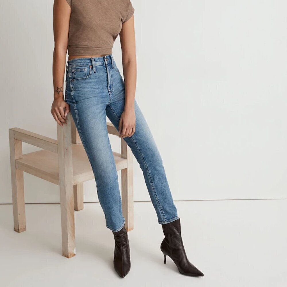 Madewell Stovepipe Slim Straight Leg Jeans Calliston Wash Size 25